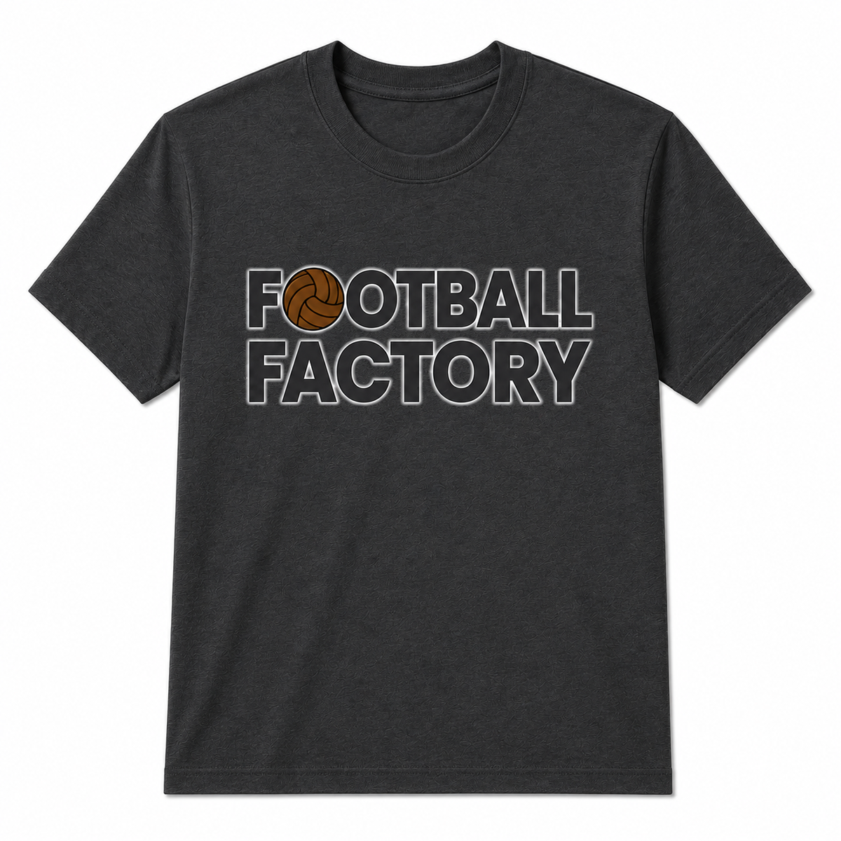 Football Factory- Blockletters T-shirt - Antraciet