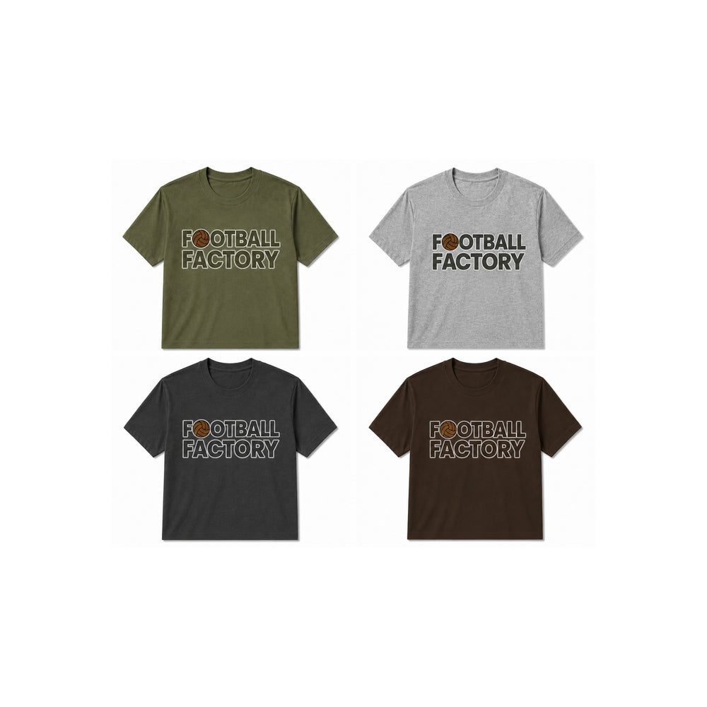 Football Factory Blockletters T-Shirt – Diverse Kleuren