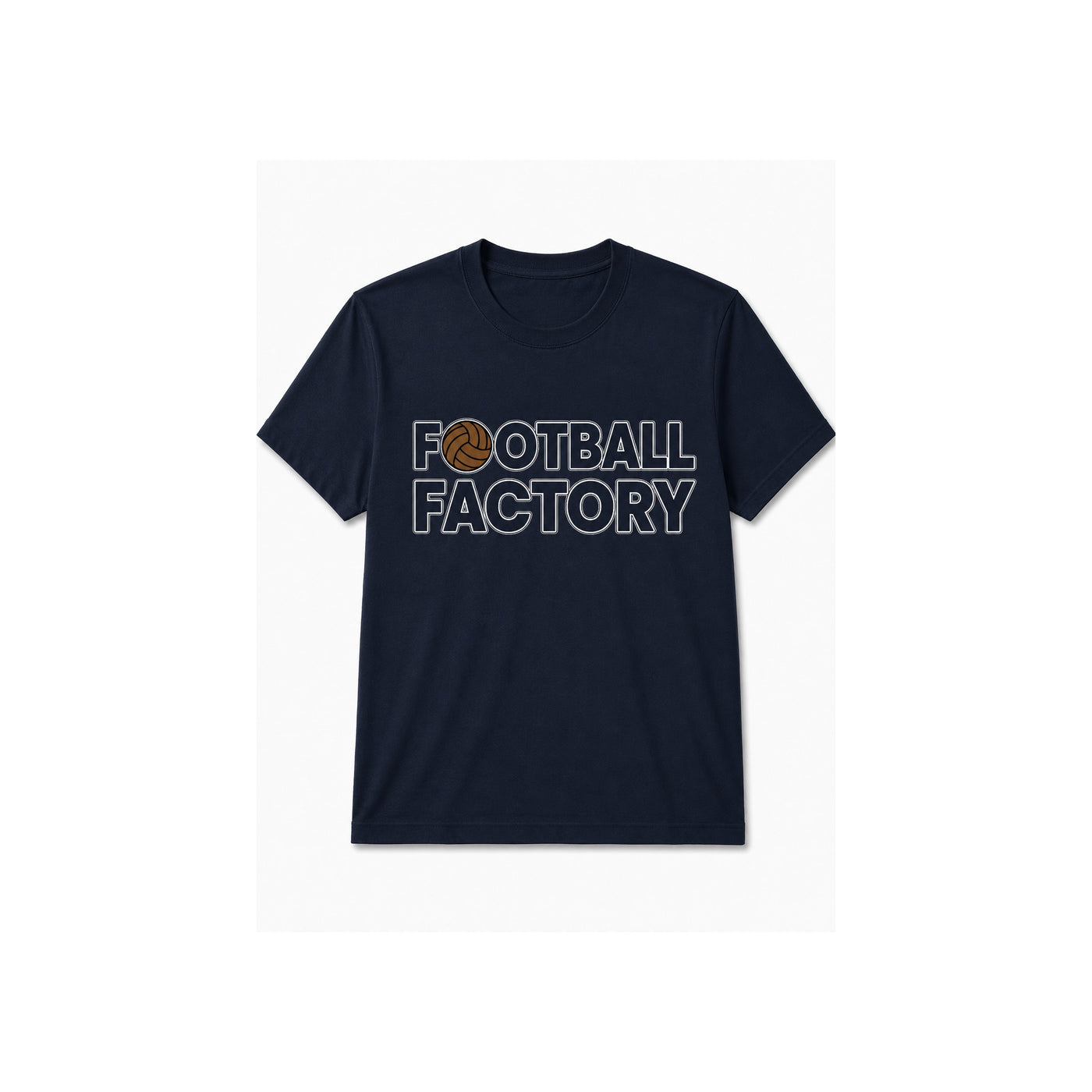 Football Factory Blockletters T-Shirt – Marineblauw
